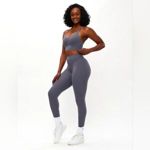 Buff Bunny Blue Steel, Poshknit V Scrunch Legging Sz.M